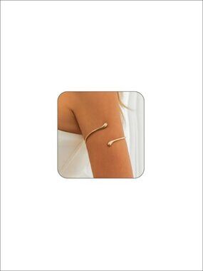 Minimalist Adjustable Open Arm Cuff Upper Arm Bangle Bracelet for Women